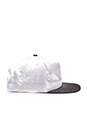 view 2 of 3 SS Link Satin Blocked Snapback in White