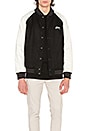 view 2 of 5 Two Tone Wool Varsity Jacket in Black
