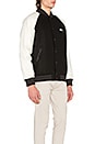 view 3 of 5 Two Tone Wool Varsity Jacket in Black