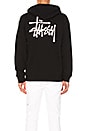 view 5 of 6 SWEAT À CAPUCHE AVEC GLISSIÈRE BASIC STUSSY in Black