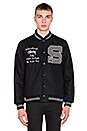 view 2 of 5 Big S Letterman Jacket in Black
