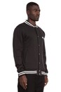 view 3 of 5 Fleece Varsity Jacket in Black