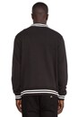 view 4 of 5 Fleece Varsity Jacket in Black