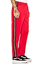 view 3 of 5 Textured Rib Track Pant in Red