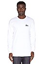 view 2 of 3 Basic Logo Paint L/S Tee in White