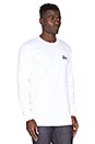 view 3 of 3 Basic Logo Paint L/S Tee in White