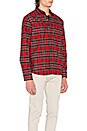 view 2 of 5 Double Brush Flannel Button Down in Red