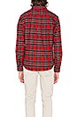 view 3 of 5 Double Brush Flannel Button Down in Red