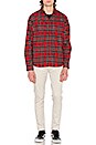 view 4 of 5 Double Brush Flannel Button Down in Red