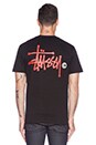 view 3 of 3 T-SHIRT GRAPHIQUE STOCK LOGO in Black Red White