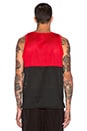 view 3 of 3 2 Tone Mesh Tank in Red