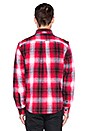 view 3 of 3 Heavy Brushed Flannel Button Up in Red