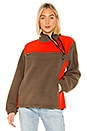 view 1 of 4 Drift Diagonal Zip Pullover in Tomato
