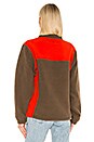 view 3 of 4 Drift Diagonal Zip Pullover in Tomato