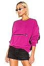 view 1 of 4 Simone Pocket Fleece Crew Sweater in Berry
