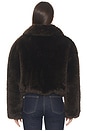 view 5 of 5 Aya Faux Fur Jacket in Dark Brown