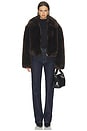 view 6 of 5 Aya Faux Fur Jacket in Dark Brown