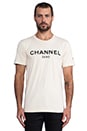 view 1 of 5 Channel Zero Tee in Black/Cream in Black & Cream