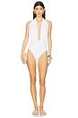 view 1 of 3 Plunge Neck One Piece in White