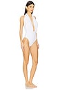 view 2 of 3 Plunge Neck One Piece in White
