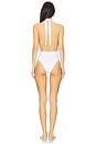 view 3 of 3 Plunge Neck One Piece in White
