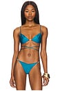 view 1 of 4 Ella Bikini Top in Blue Fondale