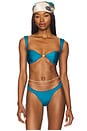 view 1 of 4 Soriya Bikini Top in Blue Fondale