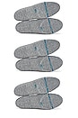 view 3 of 3 Icon No Show 3 Pack Sock in Heather Grey