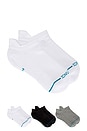view 1 of 4 Icon Low Tab 3 Pack Socks in Black, White, & Heather Grey