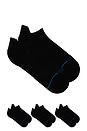 view 1 of 4 Icon Low Tab 3 Pack Socks in Black