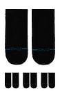 view 3 of 4 Icon Low Tab 3 Pack Socks in Black