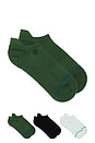 view 1 of 4 Icon Low Tab 3 Pack Socks in Green