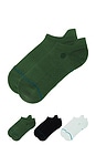 view 2 of 4 Icon Low Tab 3 Pack Socks in Green
