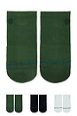 view 3 of 4 Icon Low Tab 3 Pack Socks in Green