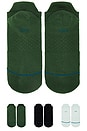 view 4 of 4 Icon Low Tab 3 Pack Socks in Green