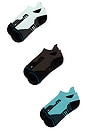 view 3 of 5 Down Time Mid Tab 3 Pack Socks in Ice Blue