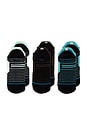 view 5 of 5 Down Time Mid Tab 3 Pack Socks in Ice Blue