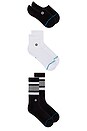 view 2 of 5 Icon Series 3 Pack Socks in Black & White