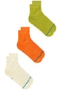view 2 of 5 Icon Quarter 3 Pack Socks in Canvas