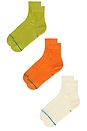 view 3 of 5 Icon Quarter 3 Pack Socks in Canvas
