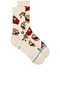 view 1 of 4 Combo Meal Crew Socks in Tan