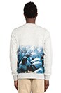 view 3 of 4 Pixel Pigeon Crewneck in Heather Grey
