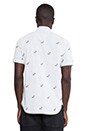 view 3 of 4 All Over Pigeon Button Down in White