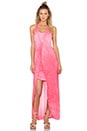 view 1 of 4 Oil Wash Supima Slub Jersey Scoop Neck Racerback Maxi Dress in Grapefruit