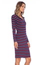 view 2 of 4 Long Sleeve Dress in Red & Indigo Stripe