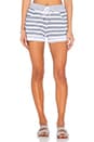 view 1 of 4 Navy Stripe French Terry Short in White