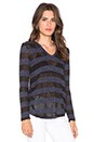 view 2 of 3 Stripe V Neck Sweater in Periwinkle