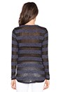 view 3 of 3 Stripe V Neck Sweater in Periwinkle