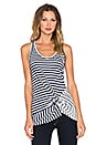 view 1 of 3 Twist Front Stripe Tank in Natural