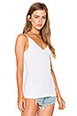 view 2 of 4 Supima Slub Jersey V Neck Tank in White